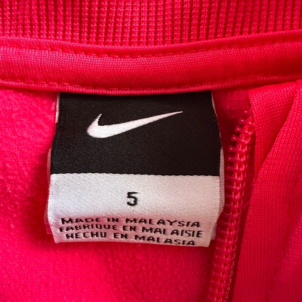Nike Bright Pink Track Jacket Girls Size 5 - Picture 2 of 4